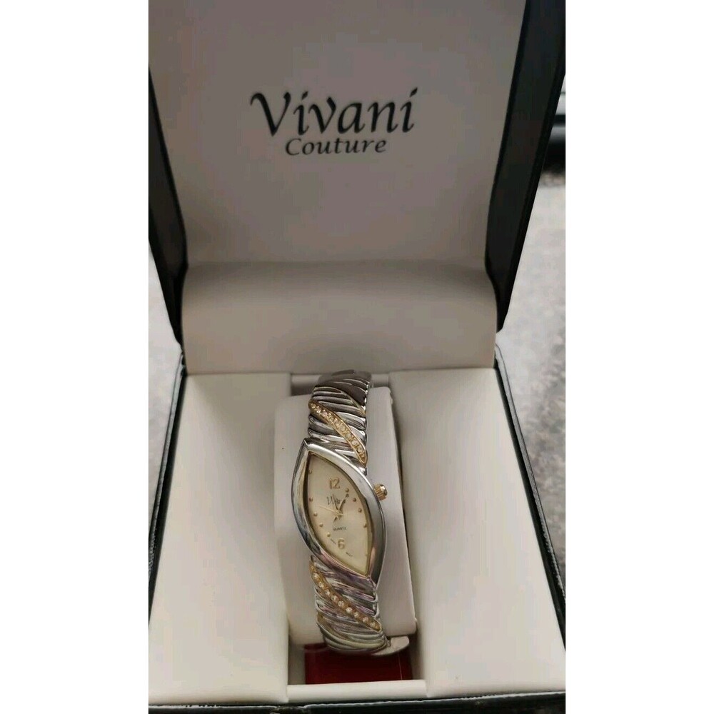 Vivani Couture Gold Silver 2 Tone ladies watch New In Original Box W Insert
